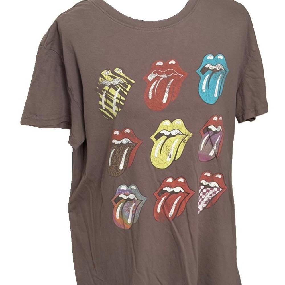 The Rolling Stones Women's XL T-Shirt Official Band Tee Tongue Logo